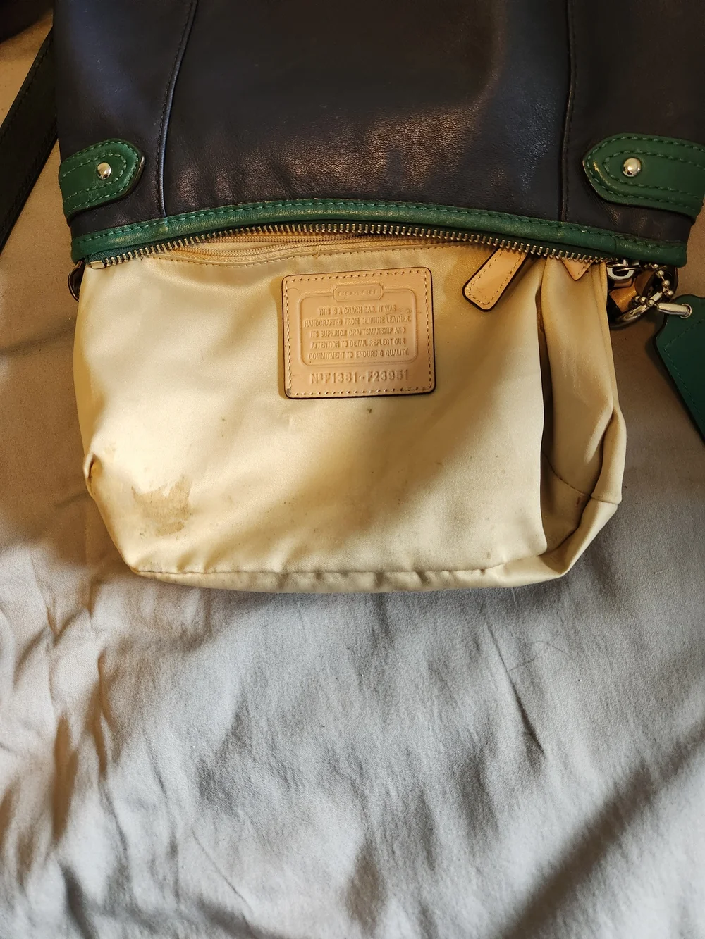Coach Daisy Spectator Blue Teal Leather Crossbody Bag F23951